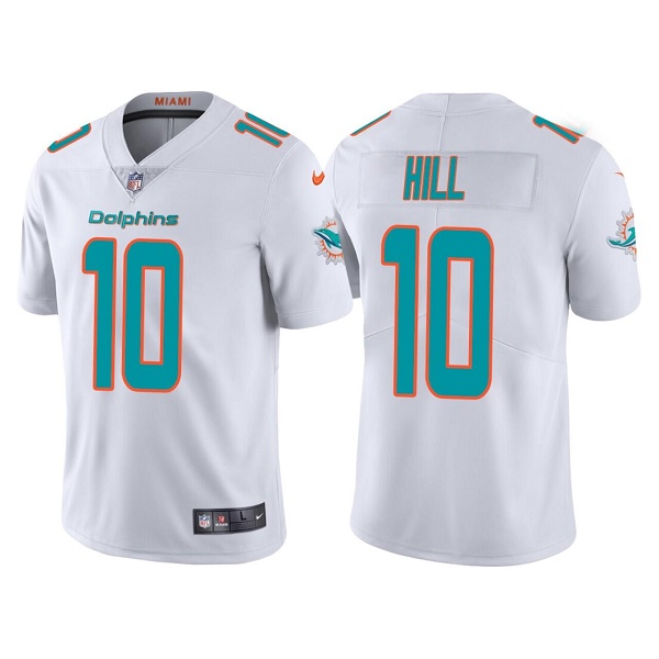 Men Miami Dolphins 10 Tyreek Hill White Vapor Untouchable Limited Stitched Football NFL Jerseys